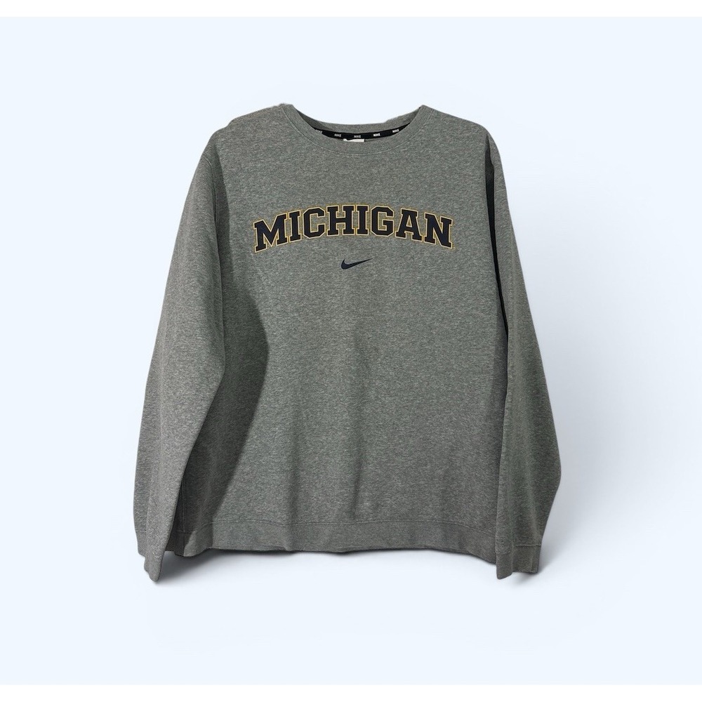 Nike Michigan Wolverines Primary Logo Club Fleece‎ Crew/Sweatshirt MENS XL